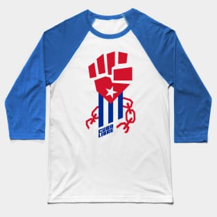 CUBA LIBRE (text) Baseball T-Shirt
